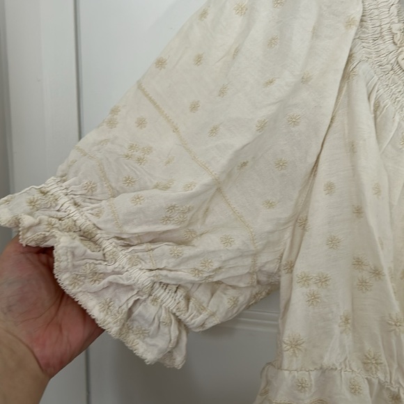 OLD NAVY - peasant cottagecore prairie round neck babydoll short sleeves 3X - Picture 2 of 8